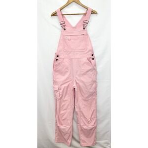 Duluth Trading Womens Heirloom Gardening Bib Overalls Pink Size Small 31 Roll Up